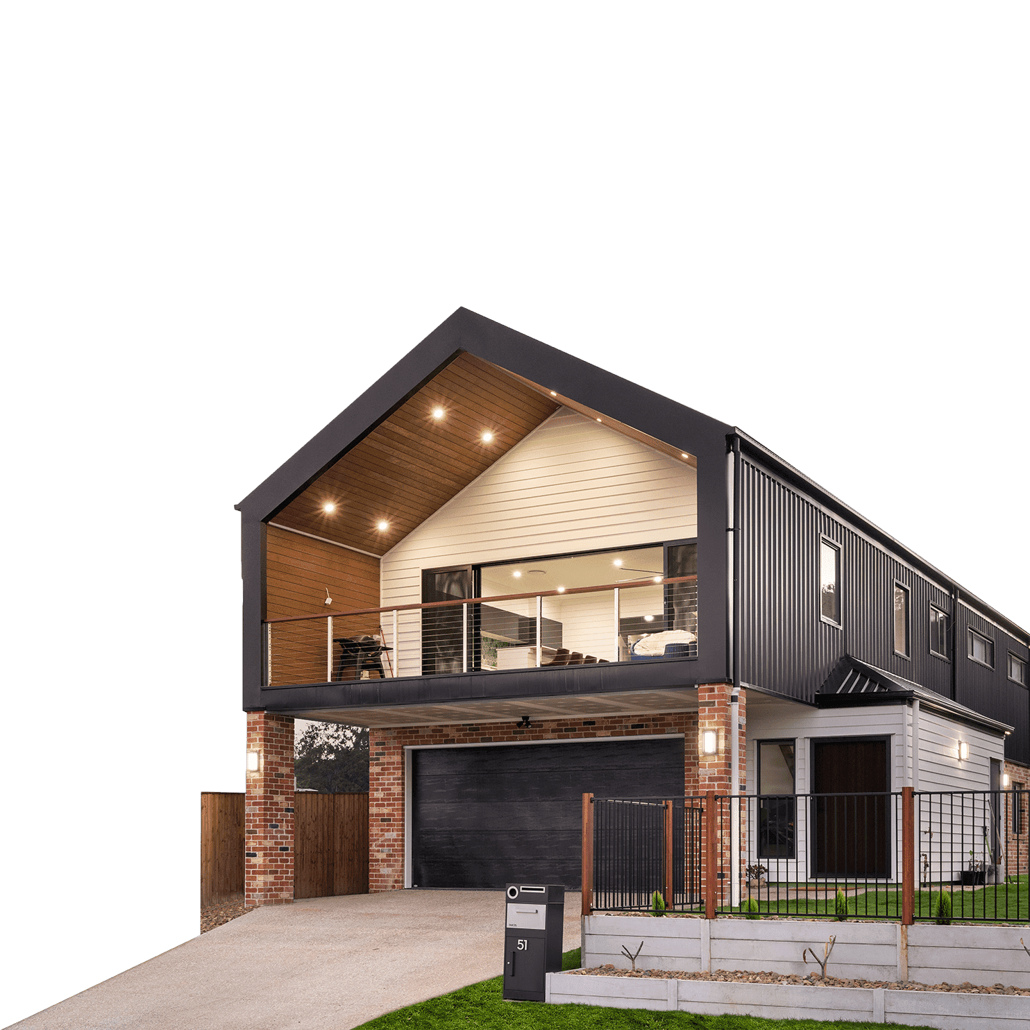 The Belivah barn style home built by BelCo Constructions